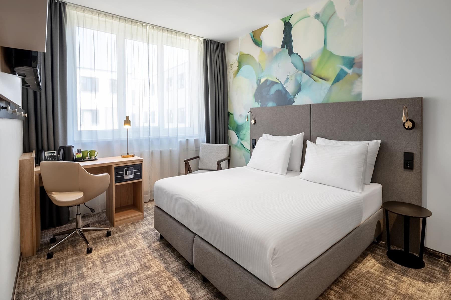 Guest room at the Wyndham Garden Munich Messe in Munich, Other than US/Canada