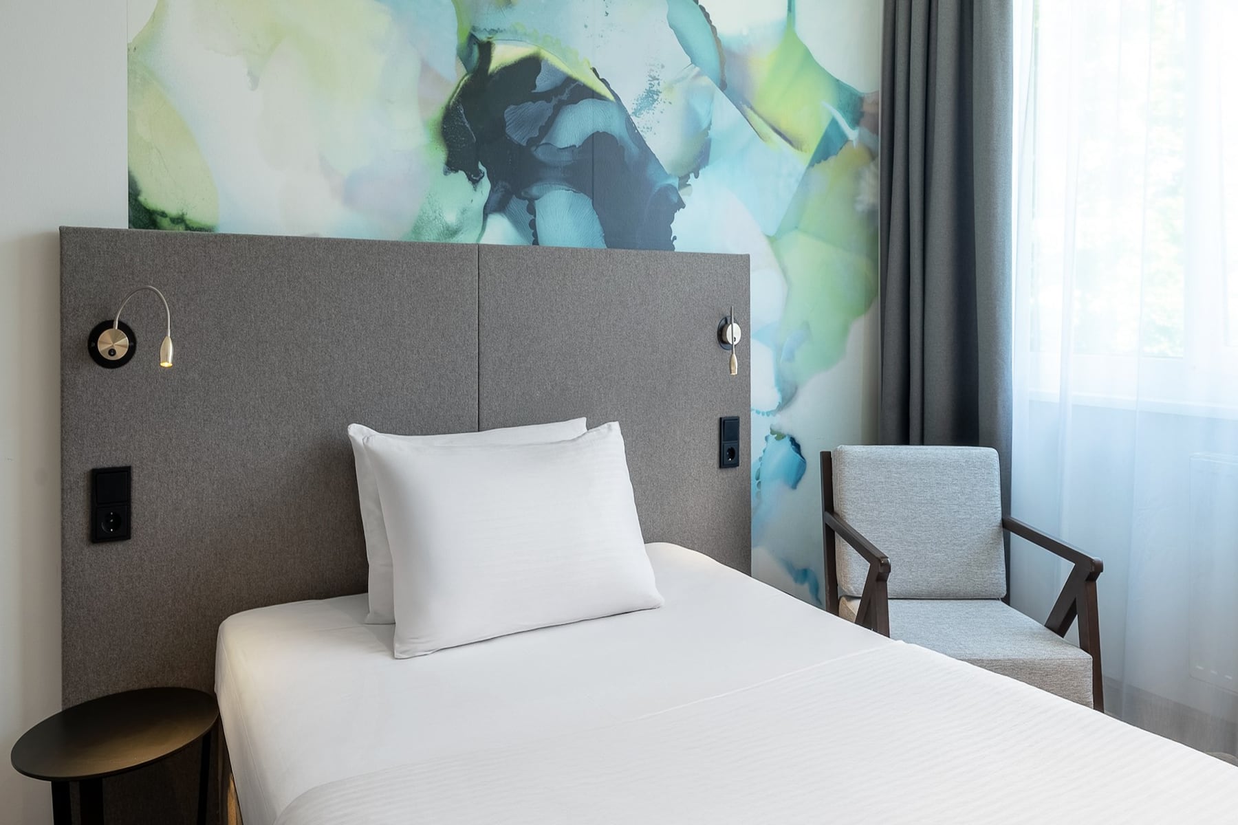 Guest room at the Wyndham Garden Munich Messe in Munich, Other than US/Canada