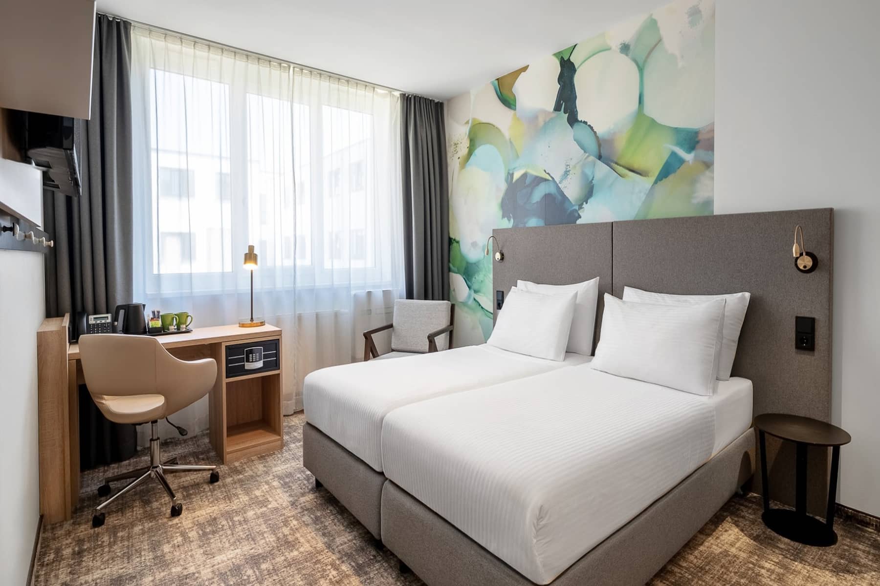 Guest room at the Wyndham Garden Munich Messe in Munich, Other than US/Canada