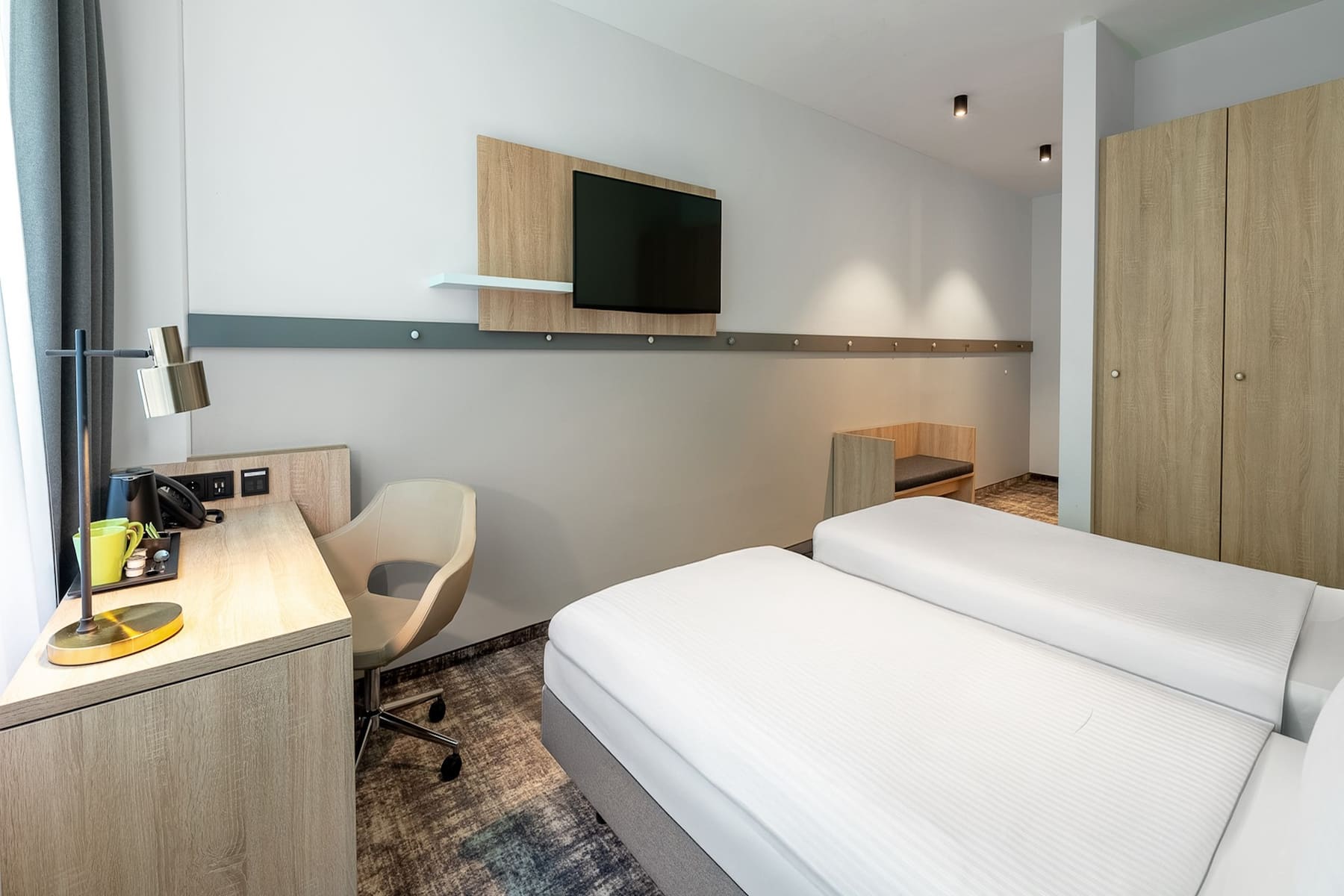 Guest room at the Wyndham Garden Munich Messe in Munich, Other than US/Canada