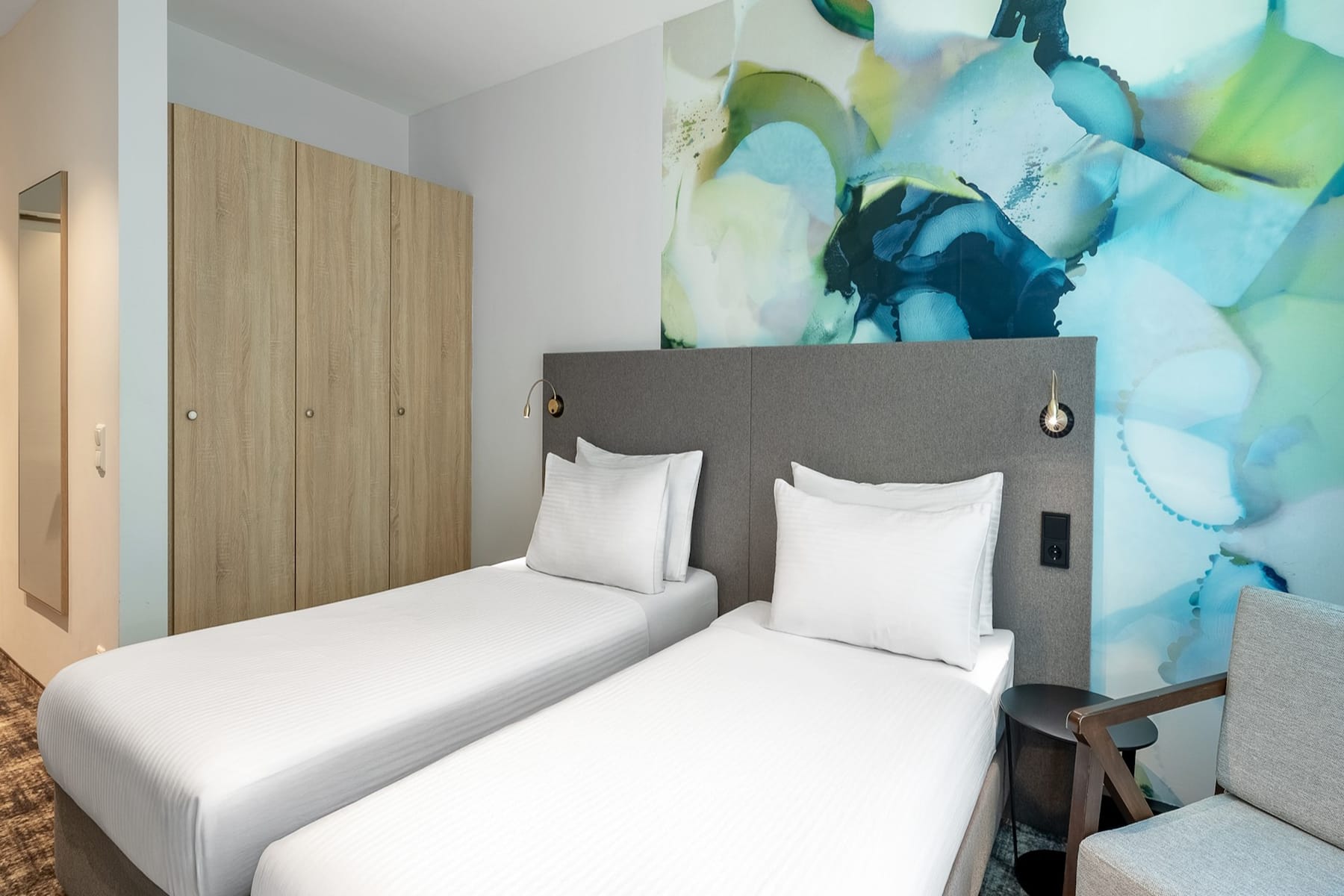 Guest room at the Wyndham Garden Munich Messe in Munich, Other than US/Canada