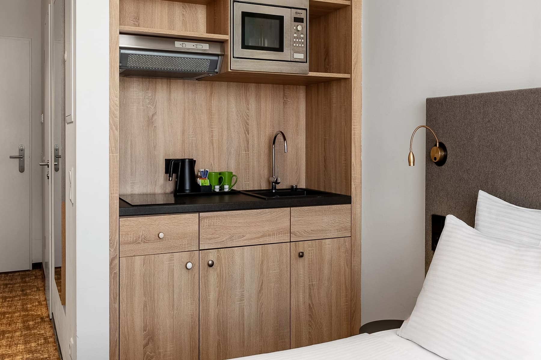 Guest room at the Wyndham Garden Munich Messe in Munich, Other than US/Canada