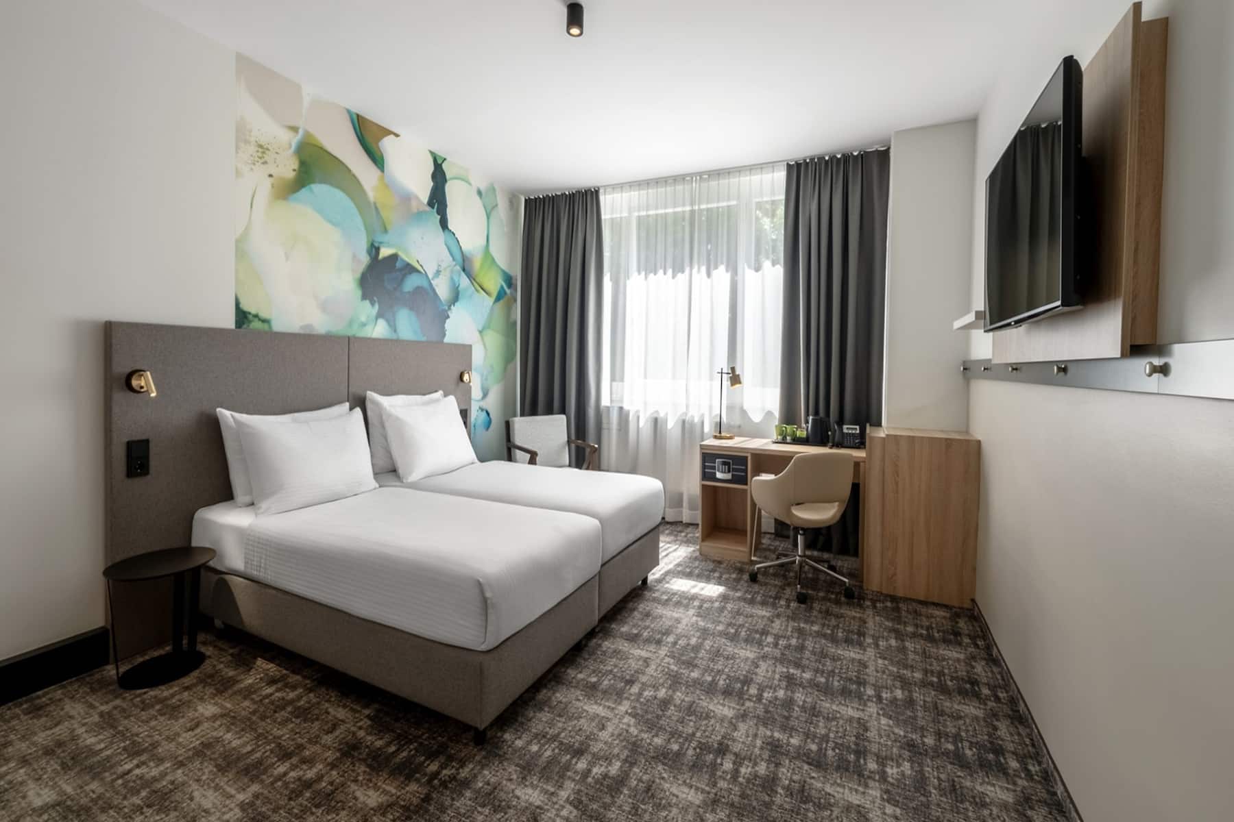 Guest room at the Wyndham Garden Munich Messe in Munich, Other than US/Canada