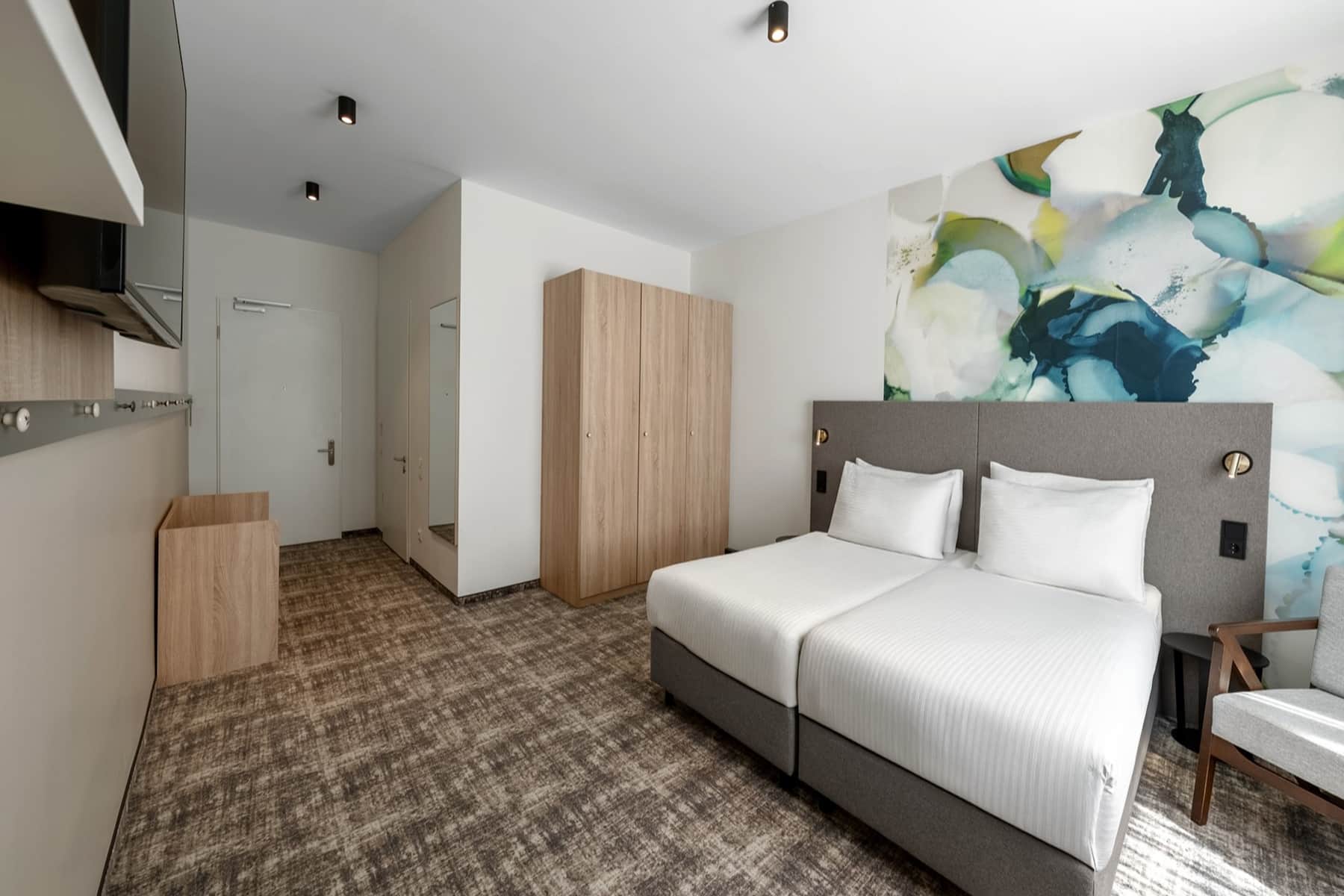 Guest room at the Wyndham Garden Munich Messe in Munich, Other than US/Canada