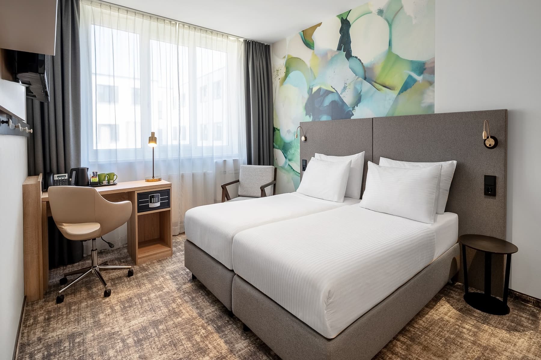 Guest room at the Wyndham Garden Munich Messe in Munich, Other than US/Canada