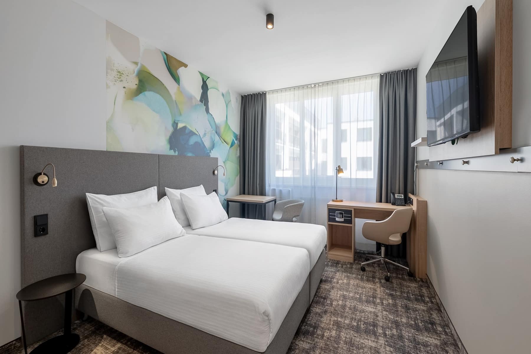 Guest room at the Wyndham Garden Munich Messe in Munich, Other than US/Canada