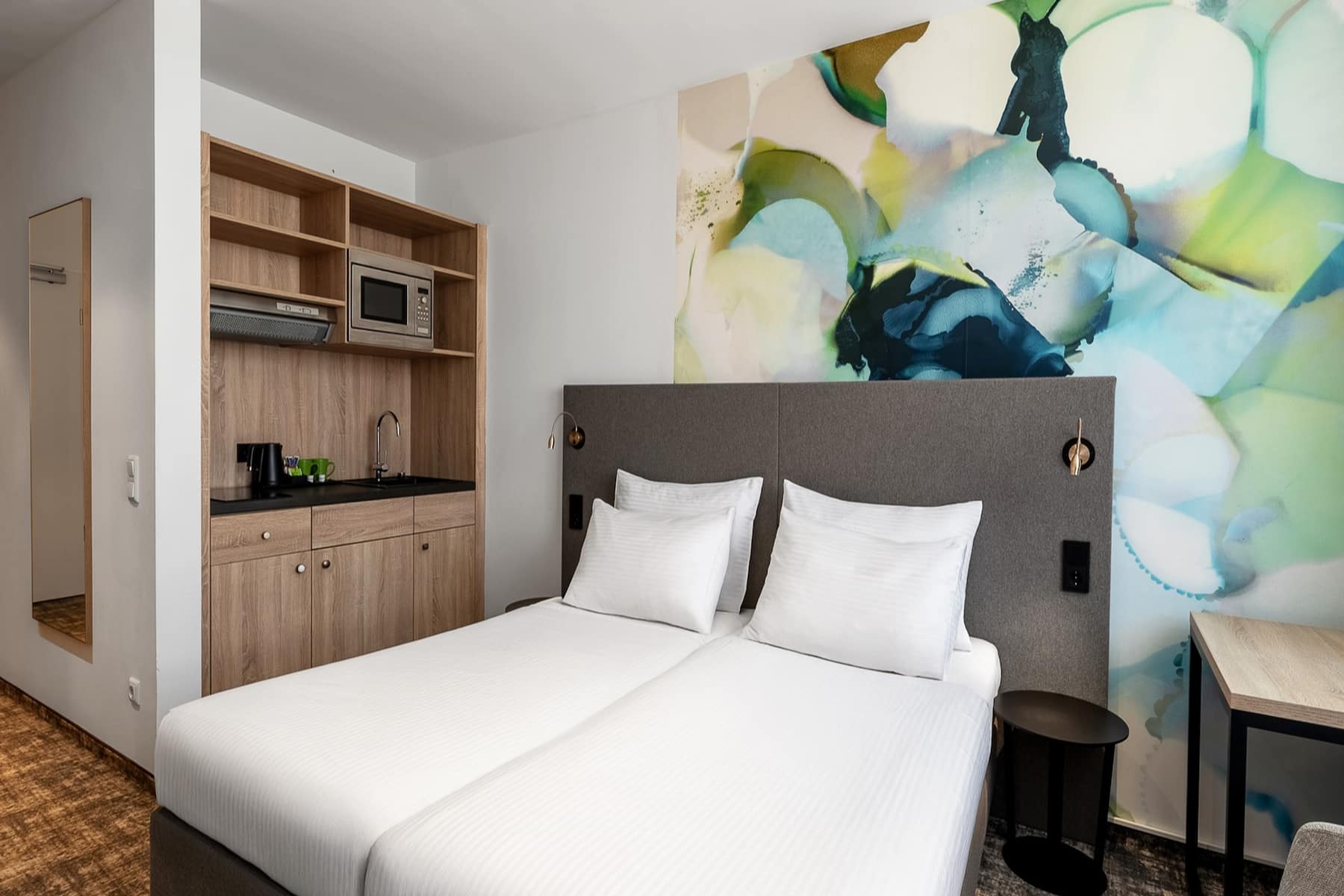 Guest room at the Wyndham Garden Munich Messe in Munich, Other than US/Canada