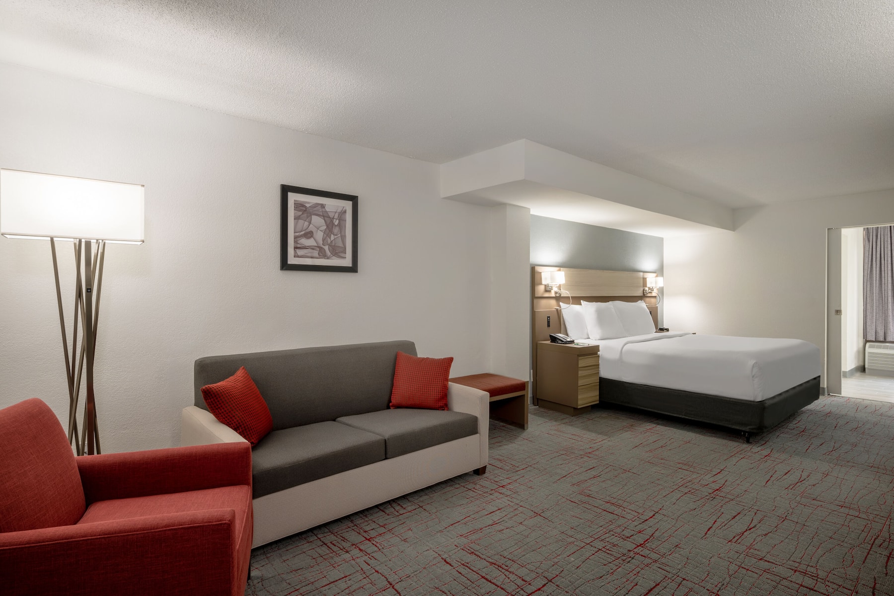 Guest room at the Wyndham Garden Columbia/Ft. Jackson in Columbia, South Carolina