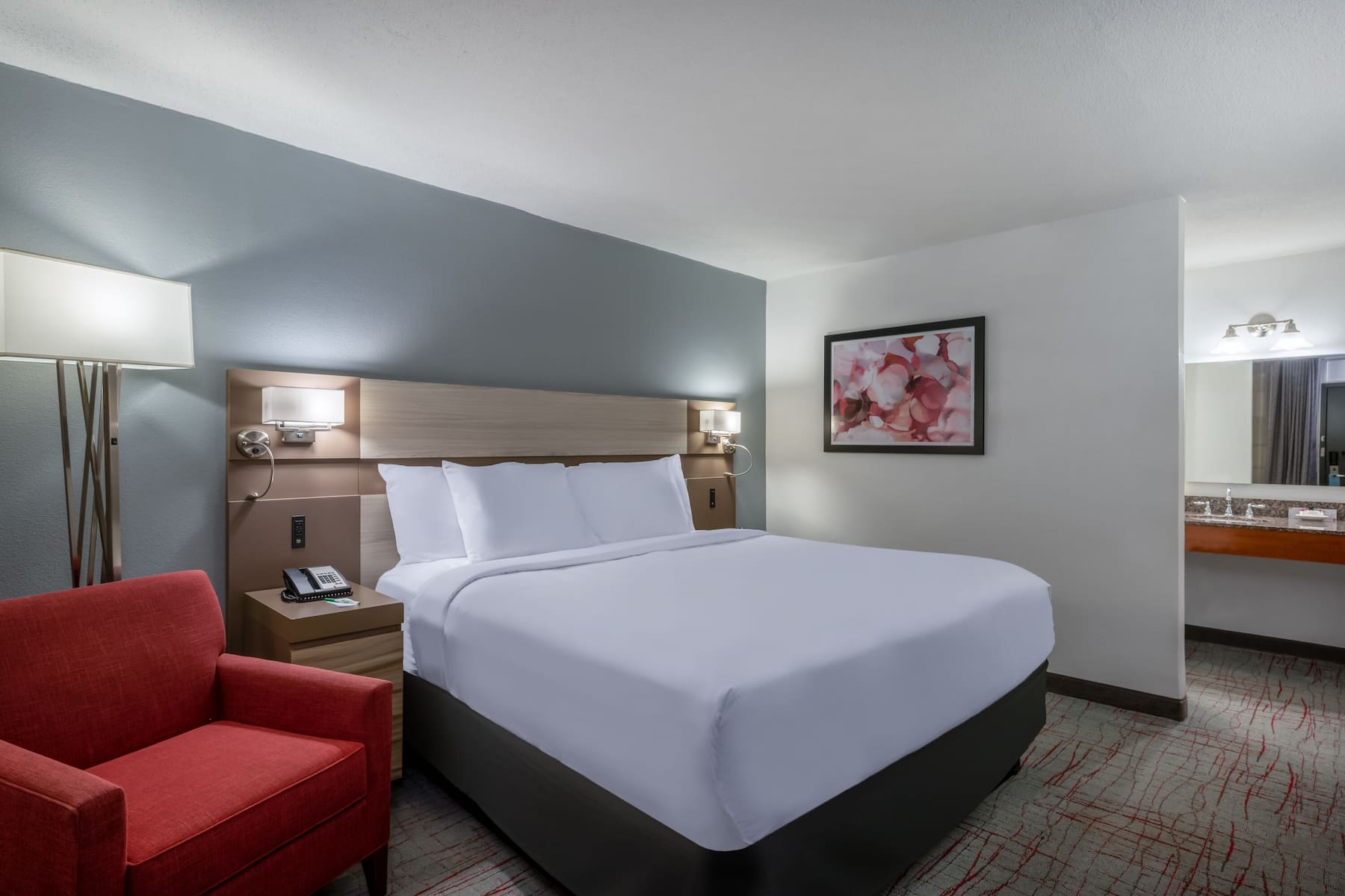 Guest room at the Wyndham Garden Columbia/Ft. Jackson in Columbia, South Carolina