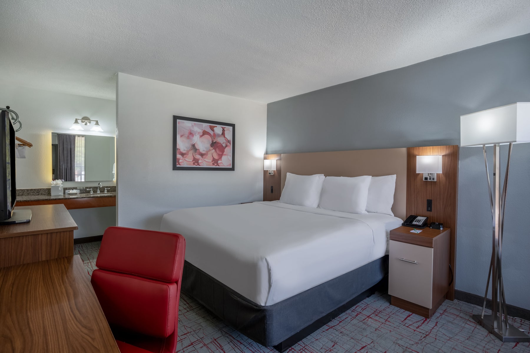 Guest room at the Wyndham Garden Columbia/Ft. Jackson in Columbia, South Carolina