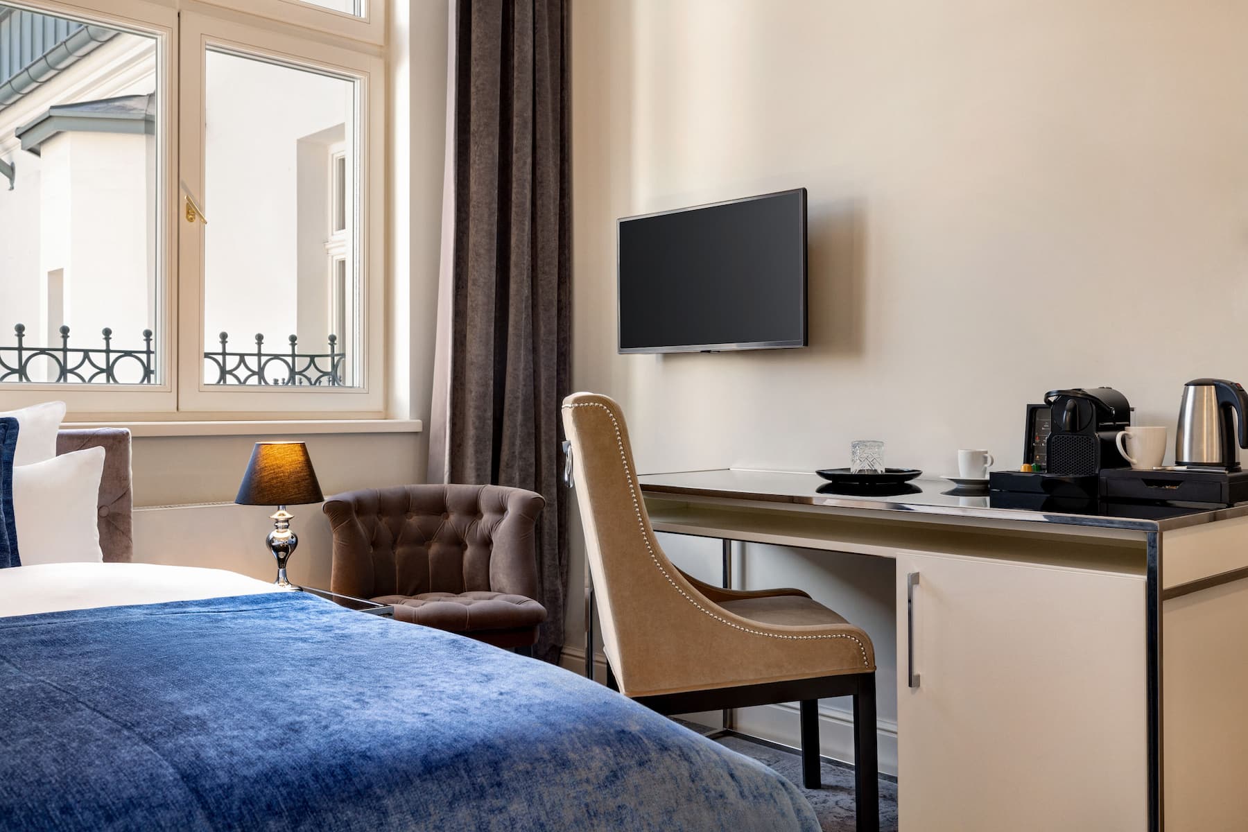 Guest room at the Wyndham Grand Krakow Old Town in Cracow, Other than US/Canada