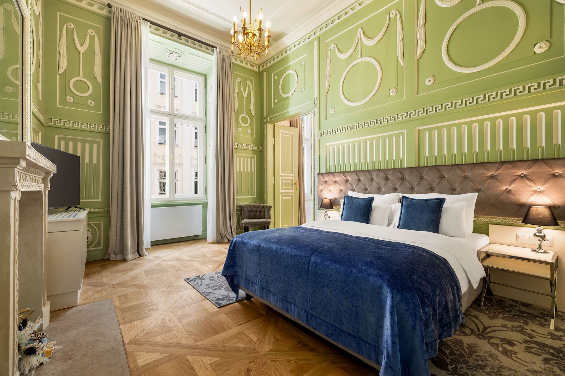 Guest room at the Wyndham Grand Krakow Old Town in Cracow, Other than US/Canada