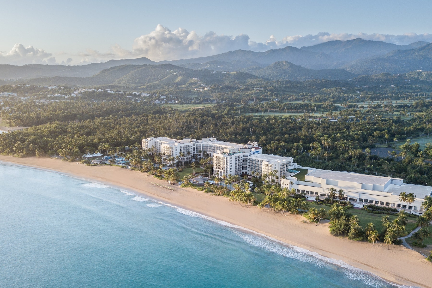 Aerial View of Wyndham Grand Rio Mar Rainforest Beach and Golf Resort hotel in Rio Grande, Other than US/Canada