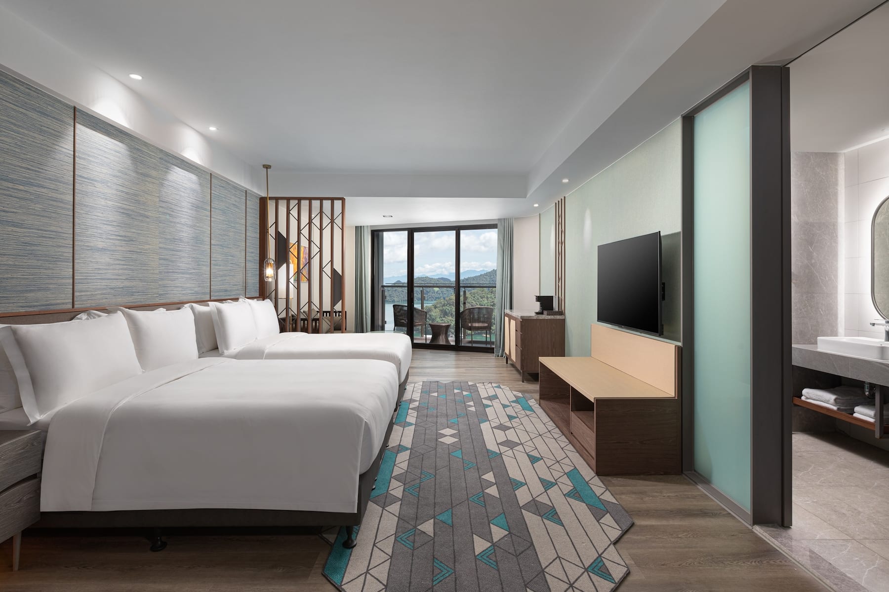 Guest room at the Wyndham Sun Moon Lake in Taiwan-Nantou, Other than US/Canada