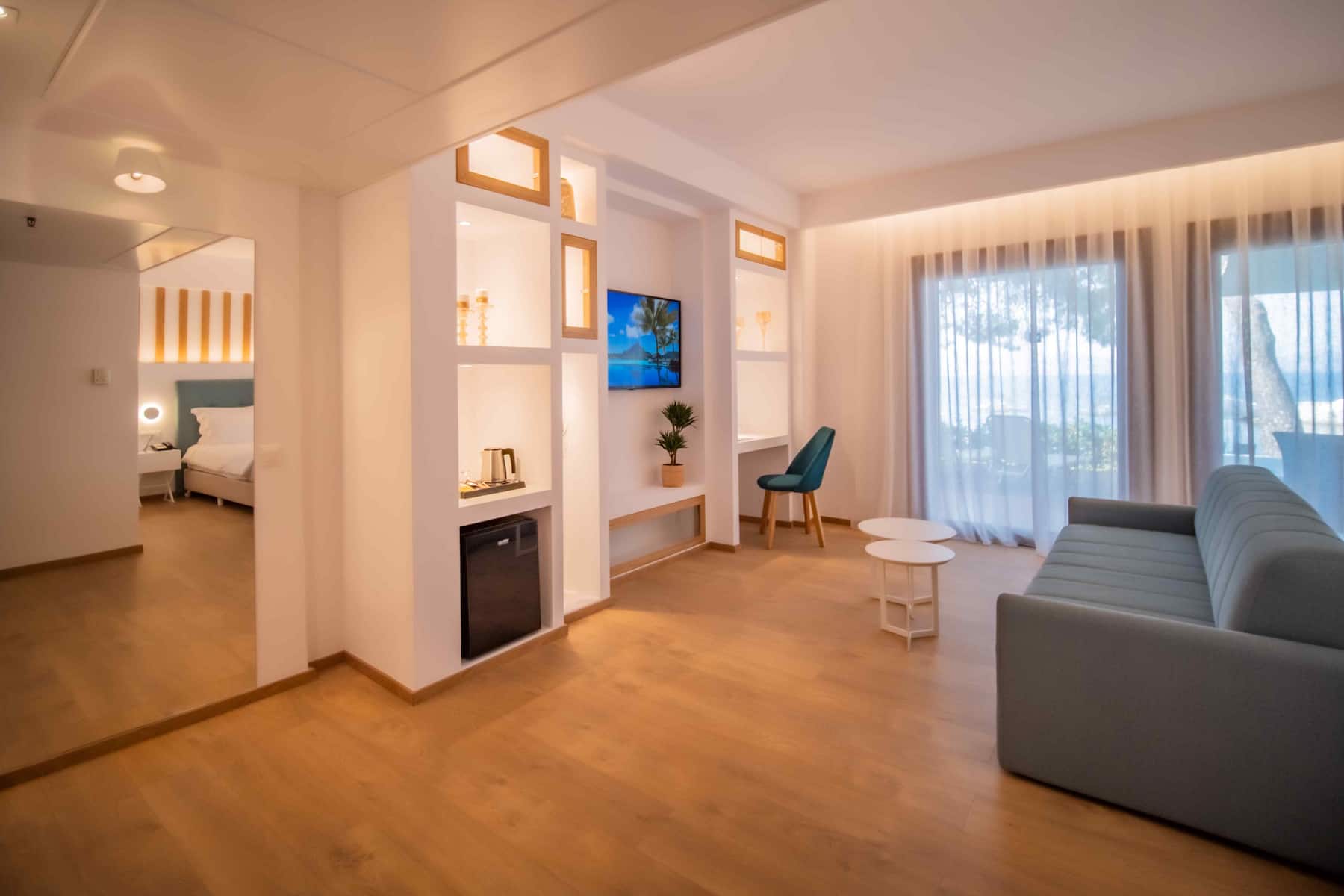 Wyndham Loutraki Poseidon Resort suite living room in Loutraki, Other than US/Canada