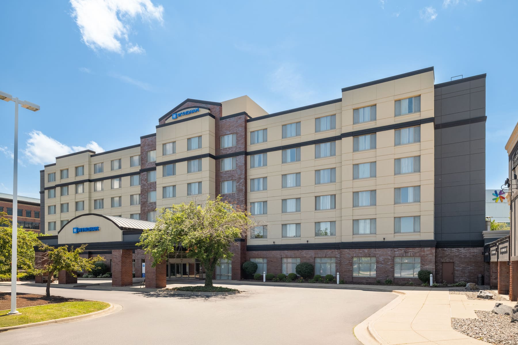 Exterior Day Image of Wyndham Moline on John Deere Commons hotel in Moline, Illinois