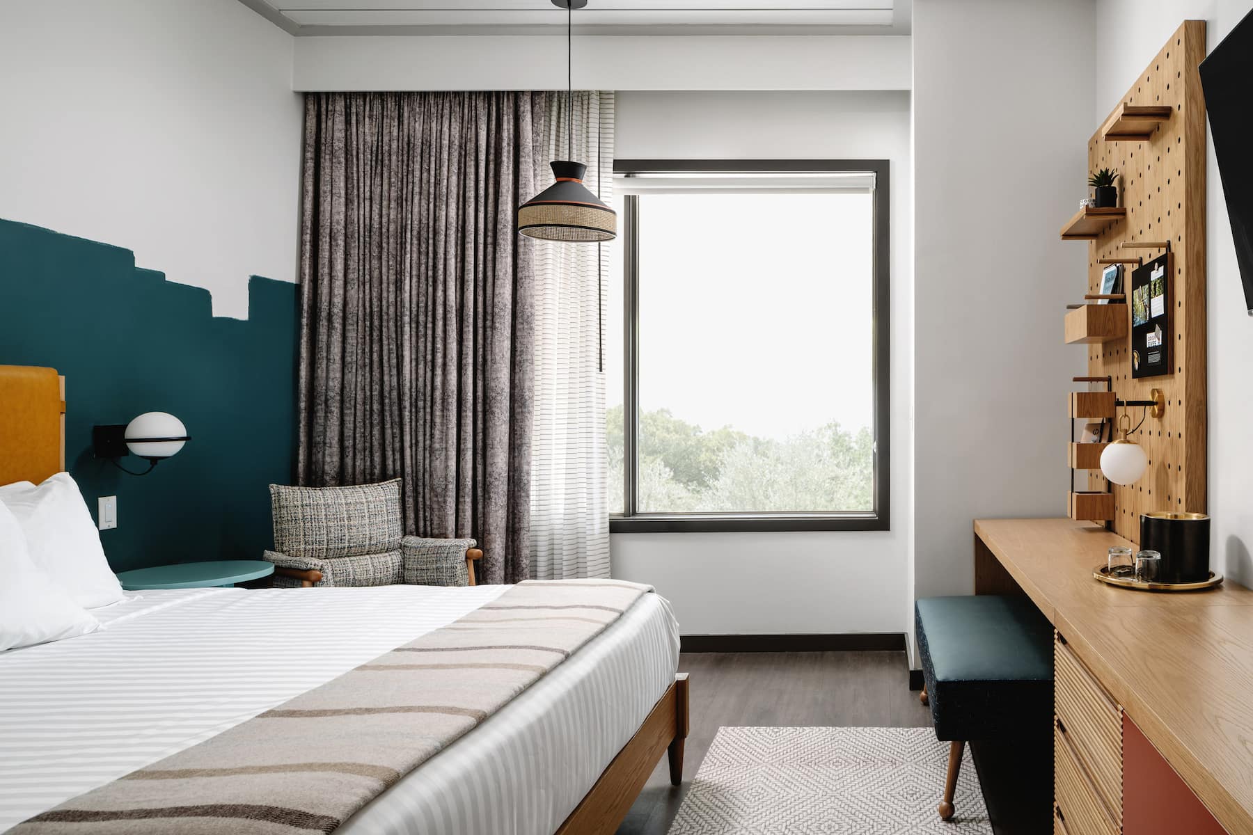 Guest room at the Origin Austin, a Wyndham Hotel in Austin, Texas