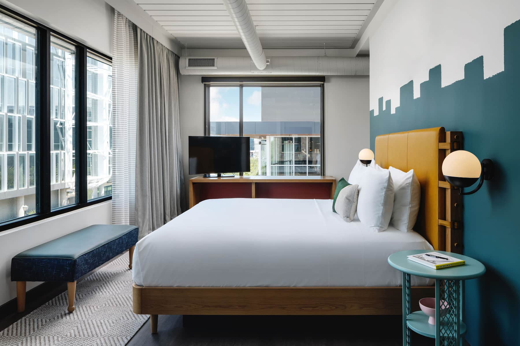 Guest room at the Origin Austin, a Wyndham Hotel in Austin, Texas