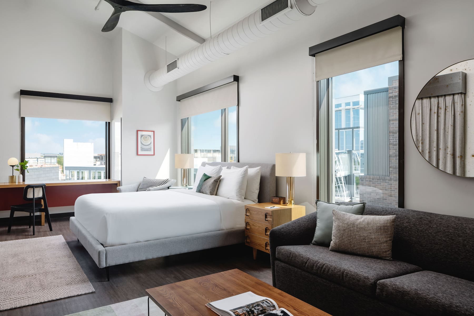 Guest room at the Origin Austin, a Wyndham Hotel in Austin, Texas