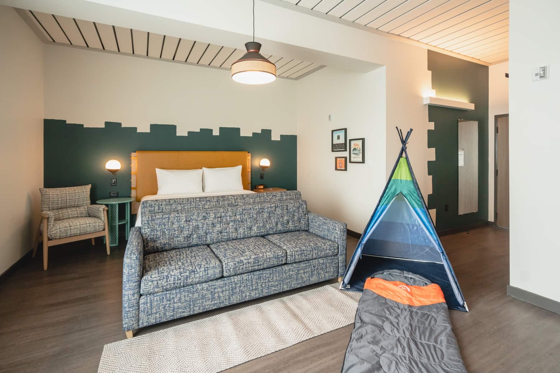 Guest room at the Origin Austin, a Wyndham Hotel in Austin, Texas