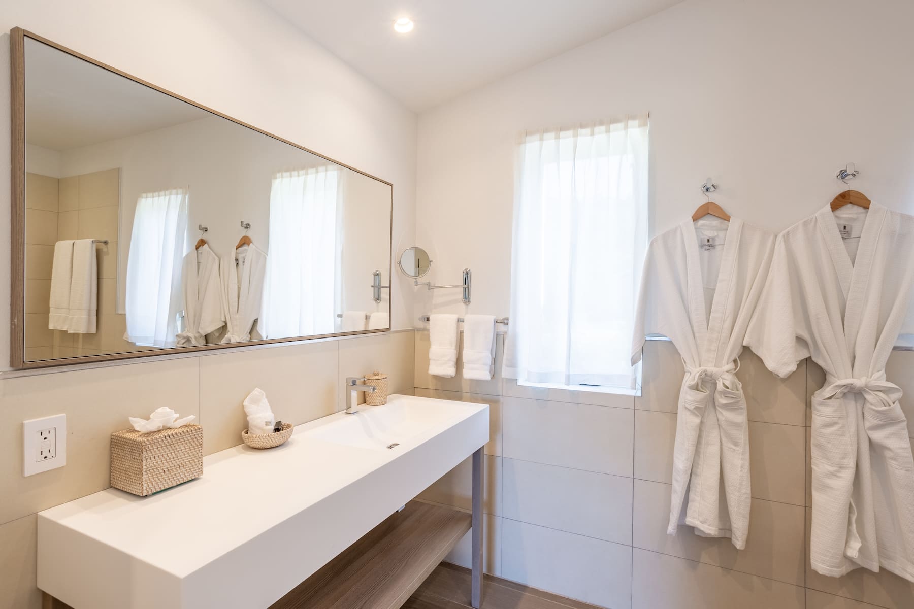 Guest room bath at the Wyndham Tortola BVI Lambert Beach Resort in East End, Other than US/Canada