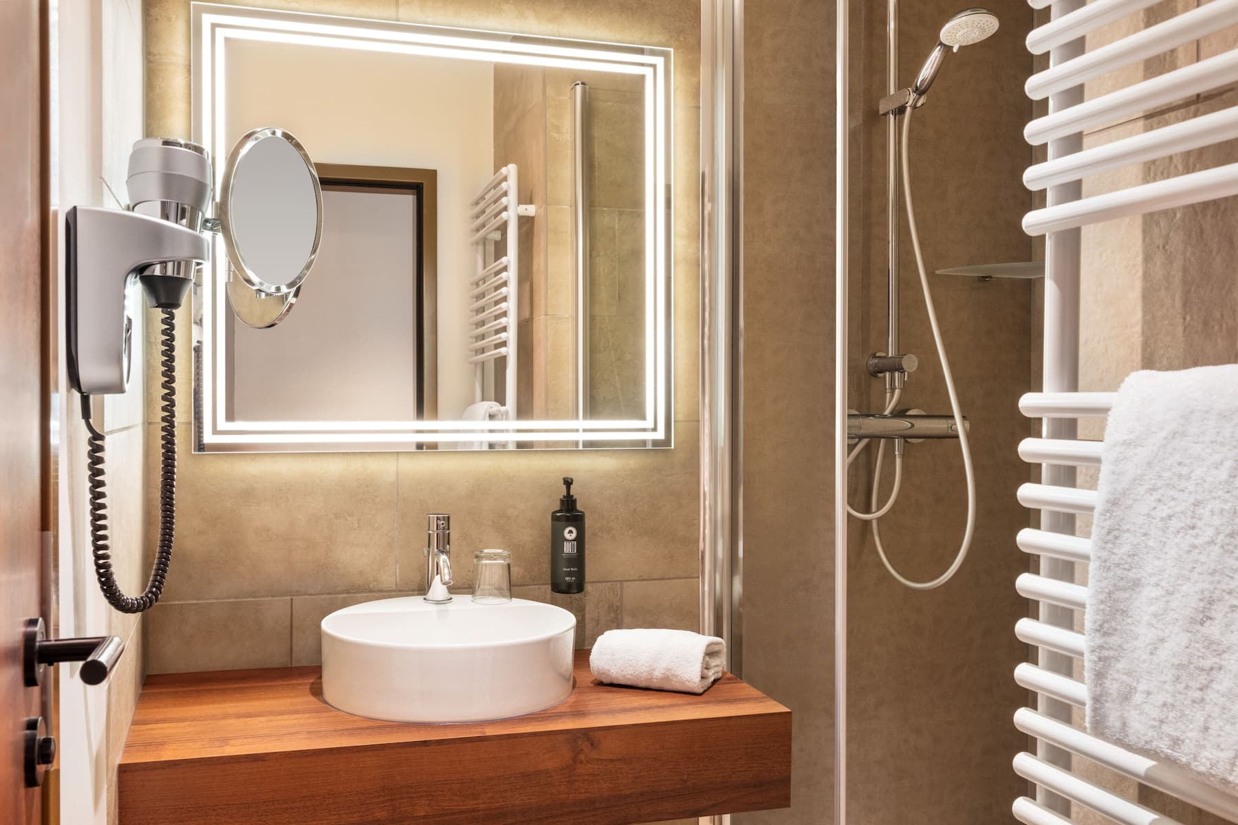 Guest room bath at the Amedia Plaza Speyer, Trademark Collection by Wyndham in Speyer, Other than US/Canada