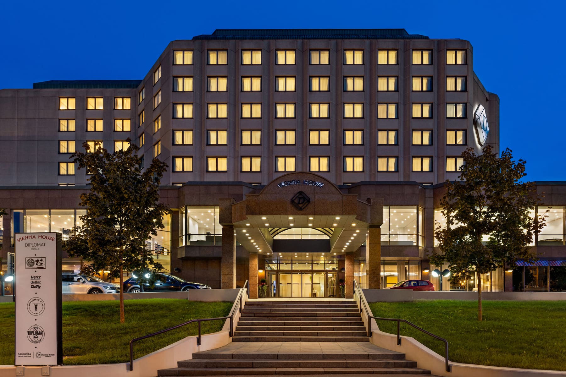 Exterior of Vienna House by Wyndham Diplomat Prague hotel in Prague, Other than US/Canada