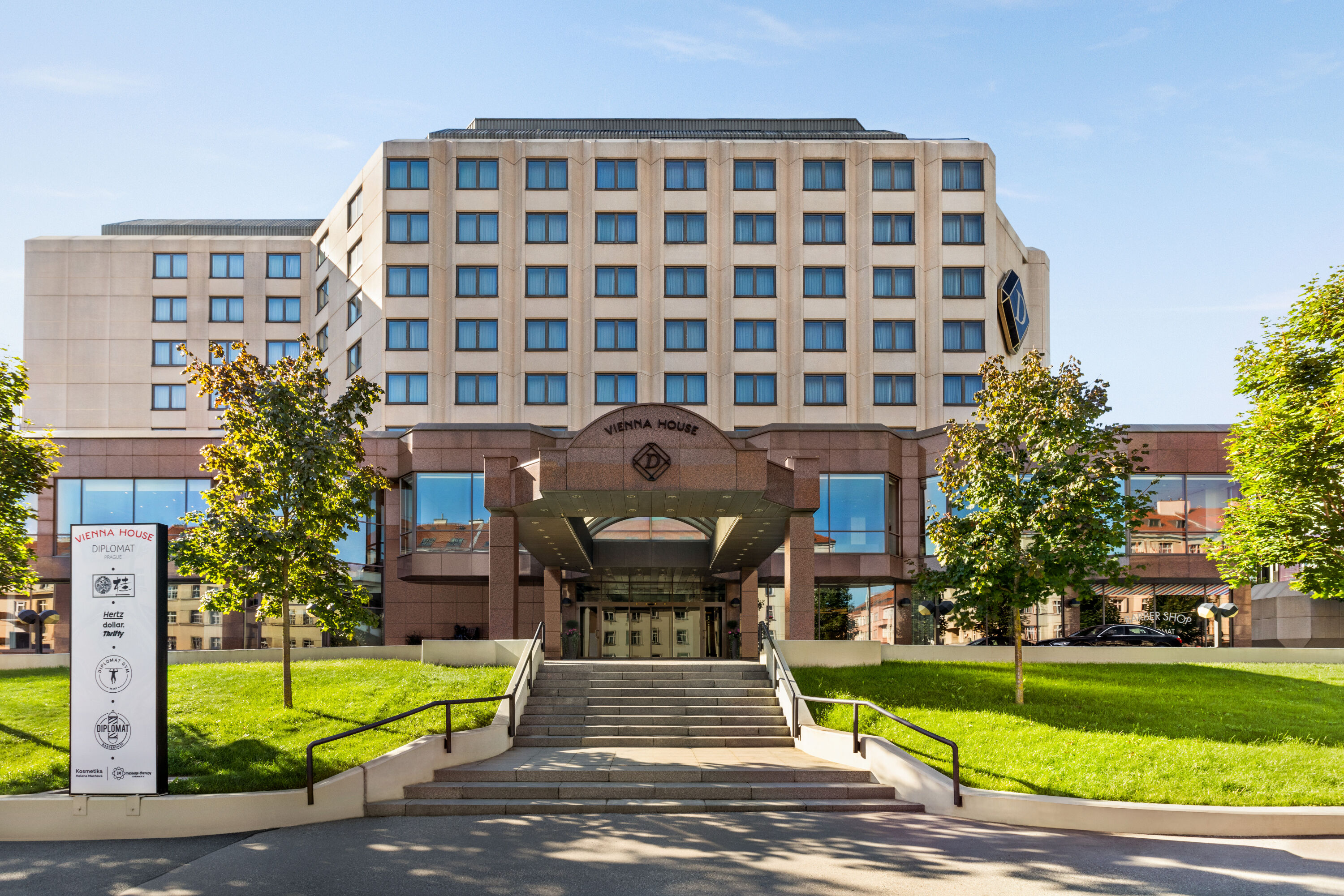 Exterior of Vienna House by Wyndham Diplomat Prague hotel in Prague, Other than US/Canada