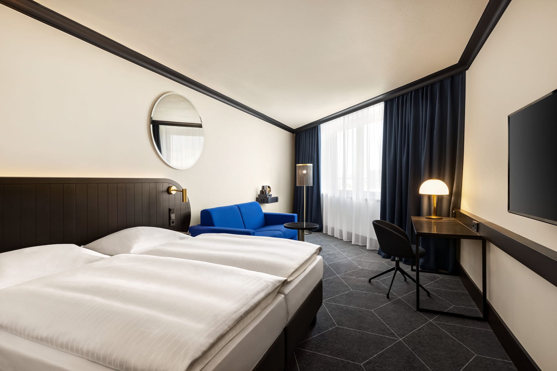 Guest room at the Vienna House by Wyndham Diplomat Prague in Prague, Other than US/Canada