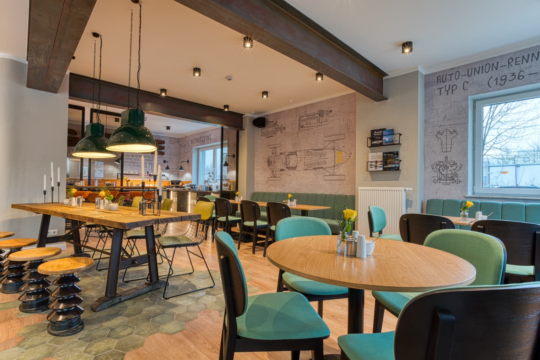 Vienna House Easy by Wyndham Ingolstadt restaurant breakfast area with seating in Ingolstadt, Other than US/Canada