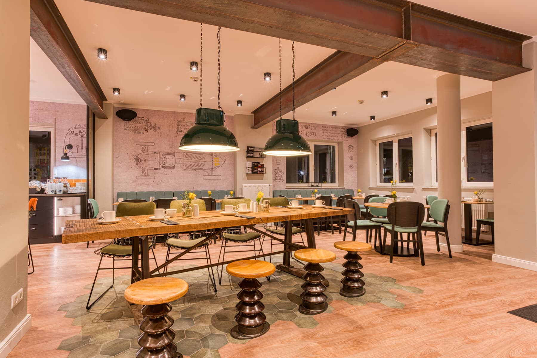 Vienna House Easy by Wyndham Ingolstadt restaurant breakfast area with seating in Ingolstadt, Other than US/Canada